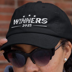 Embroidered &quot;Winners 2025&quot; Cotton Cap: Champion Gift
