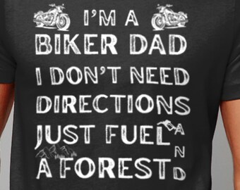 Motorcycle T shirt: Funny Biker Dad Outdoor Adventure Birthday Gift