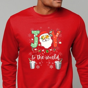 Christmas Jumper X-Mas Sweatshirt Joy To The World Sweater Christmas Gift