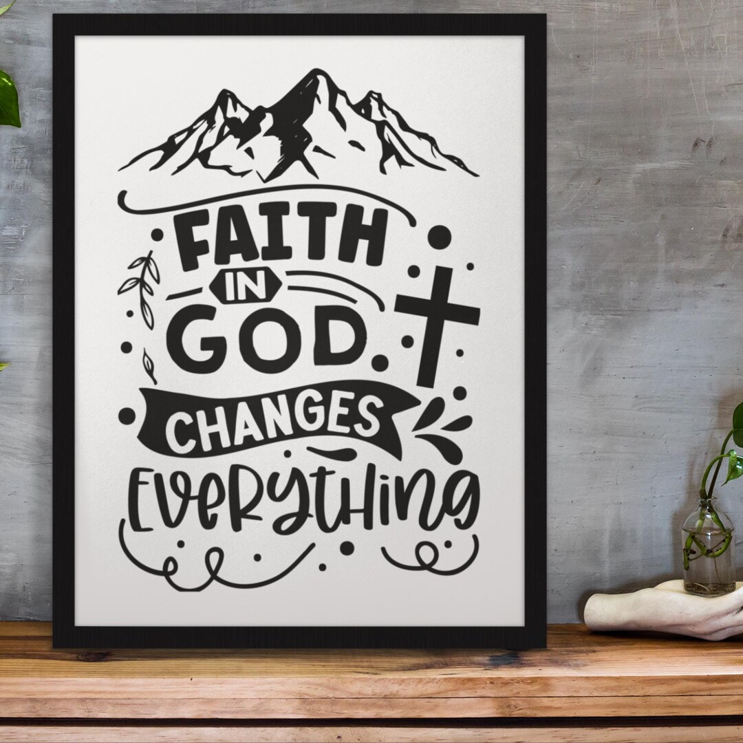 Inspirational Christian Wall Art Print: Framed Bamboo Fine Art - Etsy