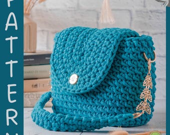 Beginner-Friendly Crochet Handbag Pattern in Macrame Cotton Cord (PDF + 4 Video Tutorials)