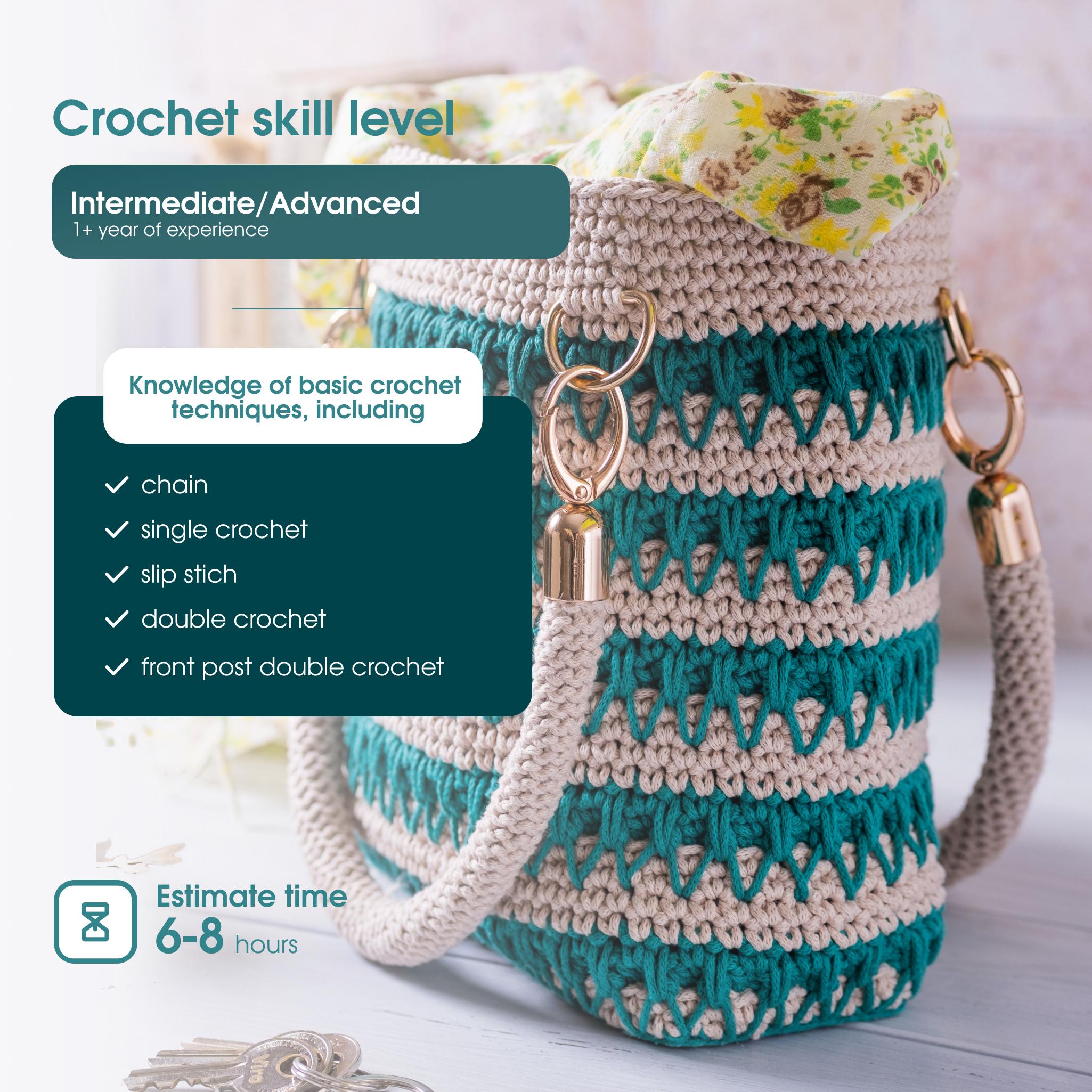Boho Crochet Tote Bag Pattern: Macrame Cord Handbag Tutorial (PDF ...