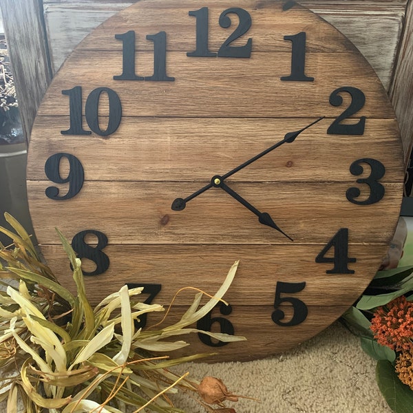 Rustic Wall Clock Etsy