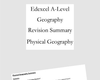 Geography a Level - Etsy