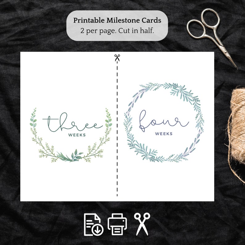 Baby Monthly Milestone Cards Printable Template for Boys or Girls - Etsy