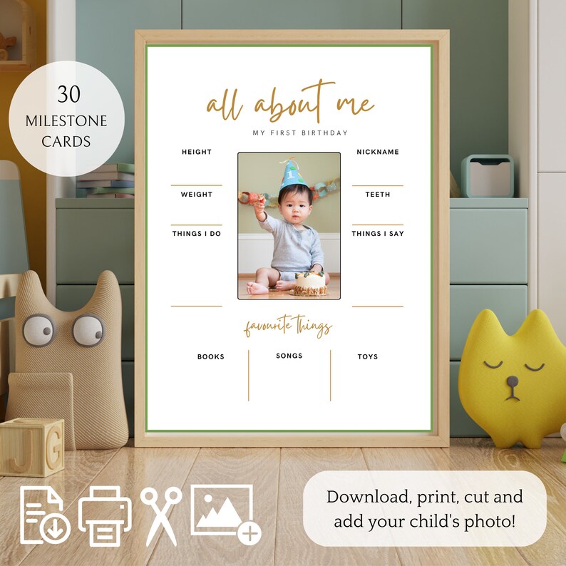Baby Milestone Cards Printable for Boys or Girls - Etsy