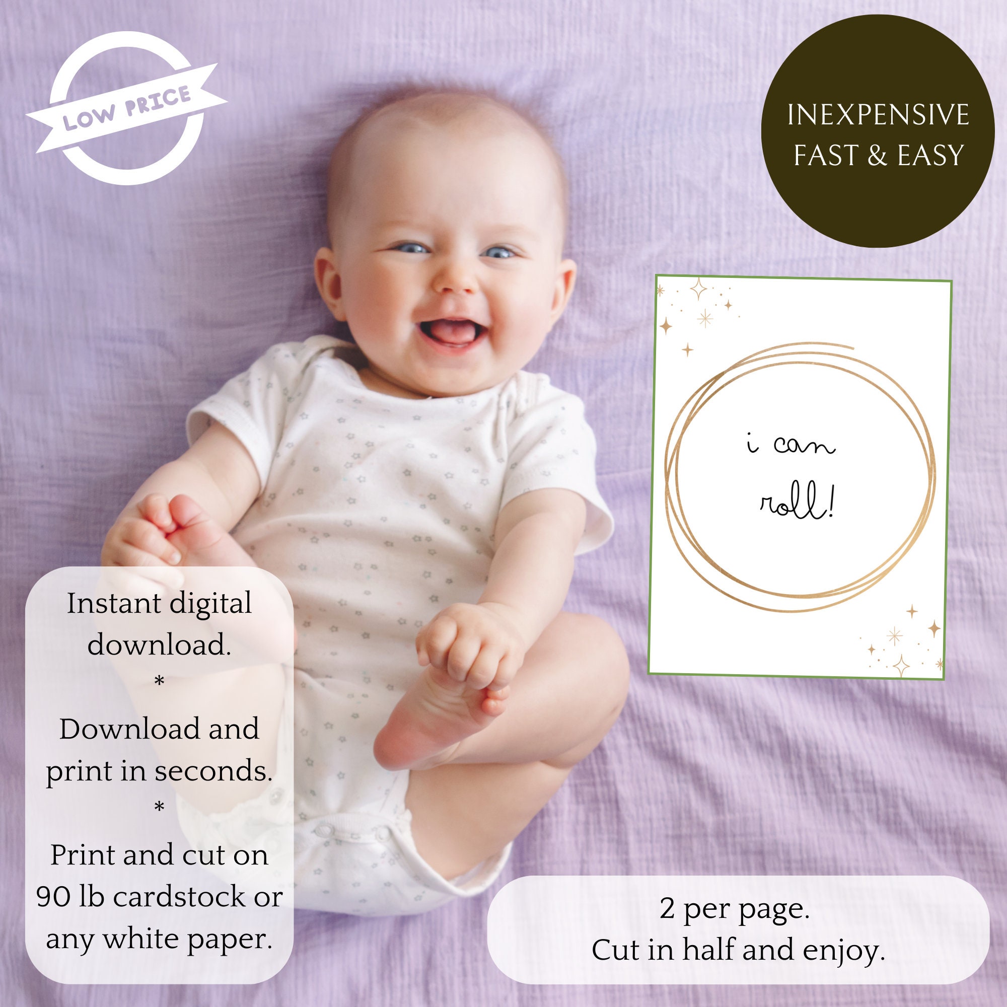 Baby Milestone Cards Printable for Boys or Girls - Etsy