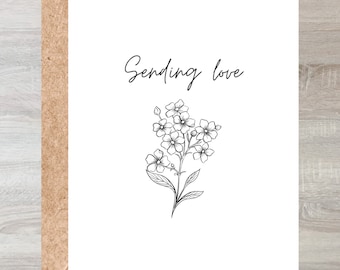 Sympathy Card | Condolence | Sending Love | Bereavement | Forget Me Not Meaning is the Best Funeral Flower to Express Sympathy & Remembrance