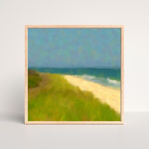 Weekapaug Inn beach abstract impressionist painting | Printable, digital download East Coast beach home decor | Inexpensive wall art