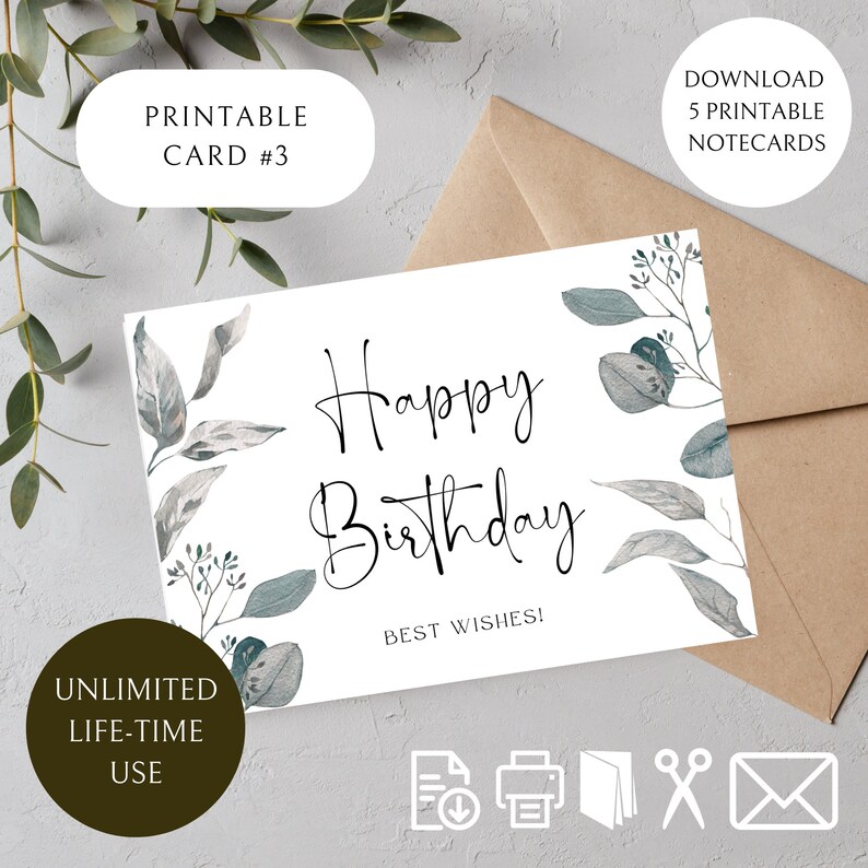 Birthday Card Printable Downloadable Birthday Card for Her, Him, Mom ...