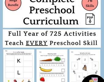 Currículo preescolar: Actividades imprimibles para todo el año (PDF)