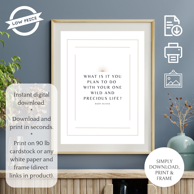 Inspirational Quotes Wall Art | Printable Wall Decor | Digital Download ...