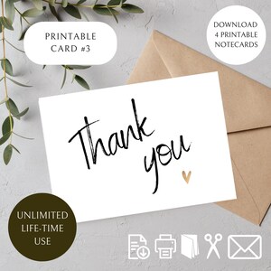 Thank You Cards Printable Set - Etsy