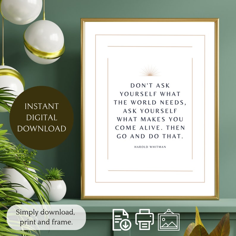 Inspirational Quotes Wall Art | Printable Wall Decor | Digital Download ...