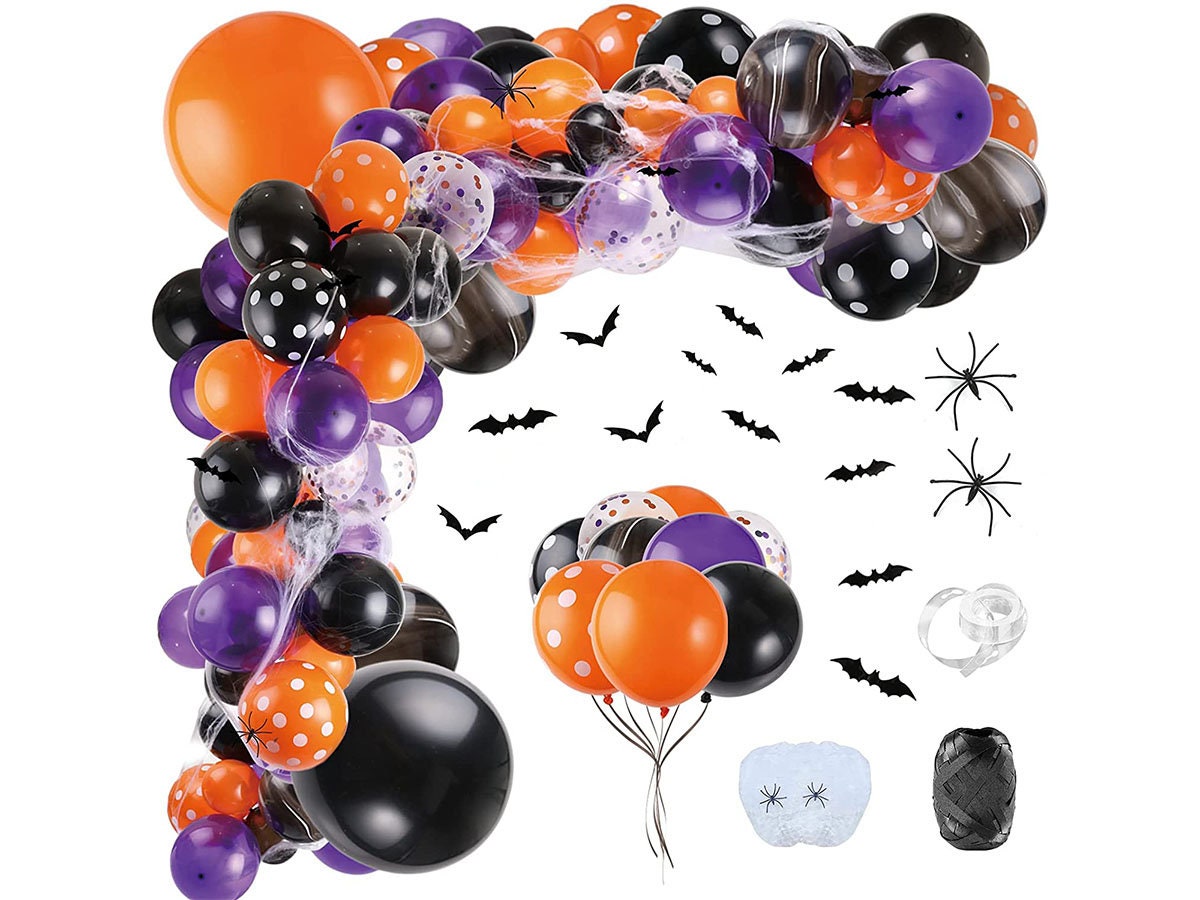139 Pieces Halloween Balloons Arch Set Include Black Purple Etsy