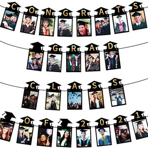 2021 Graduation Decorations 2 Pcs Hanging Graduation Photo | Etsy