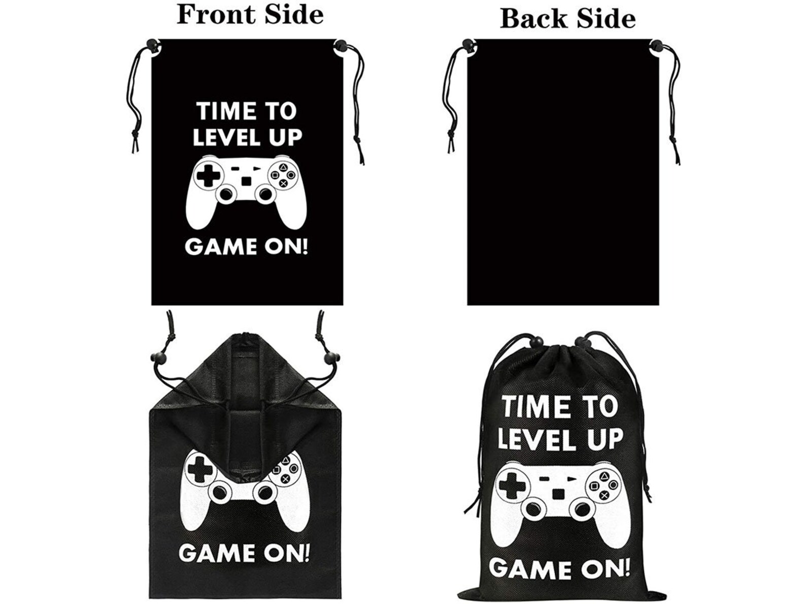 24 Pack Video Game Party Supplies Gaming Party Bags Drawstring Etsy