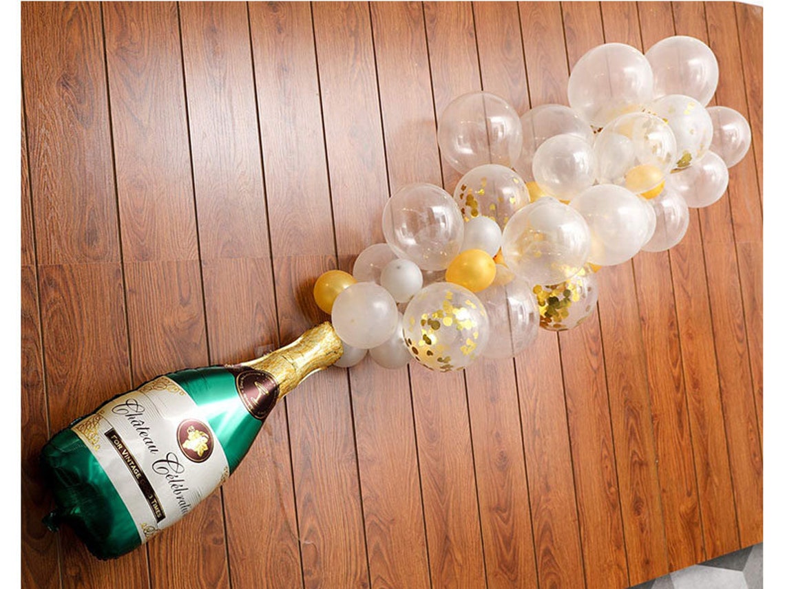 Champagne Bottle Balloon Kit 2pcs 40 Champagne Bottle Etsy