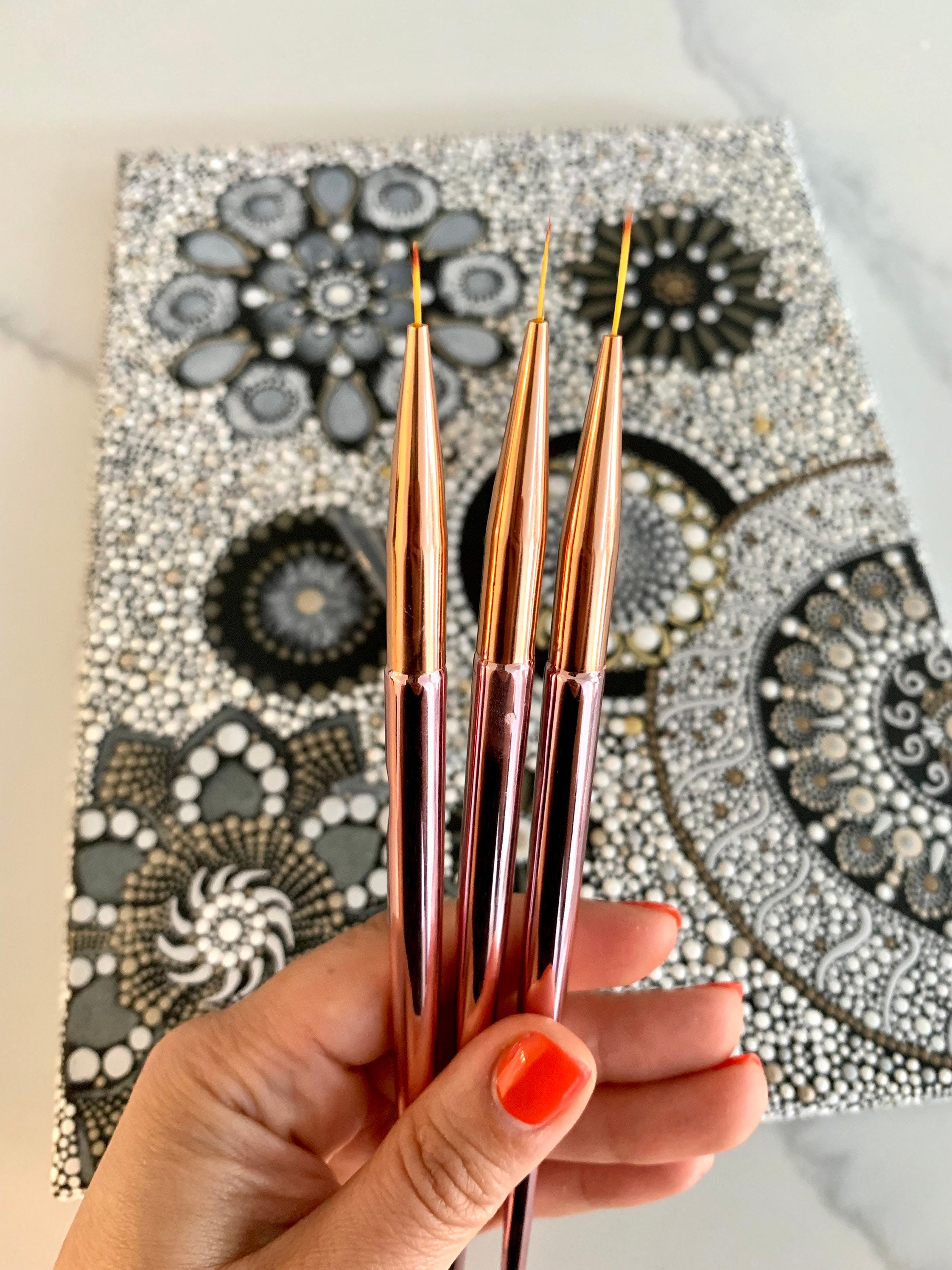 Art brush set dot art brush for swooshes nail art brush Etsy