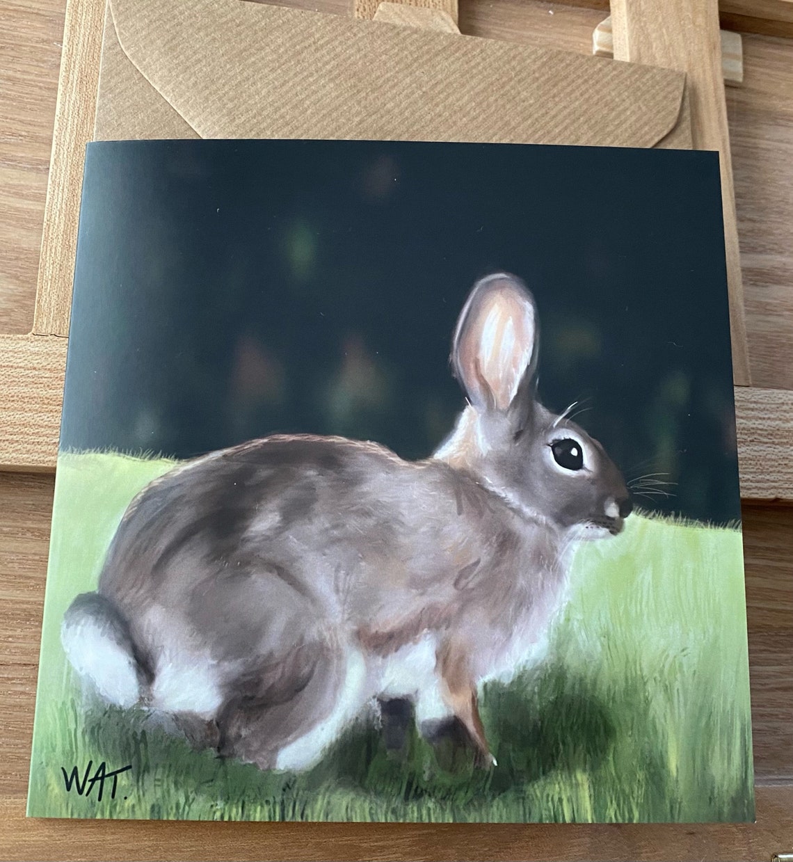 Rabbit Card, Rabbit Greeting Card Etsy