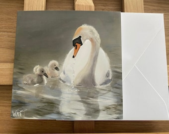 Swan Greeting Card / Bird Card