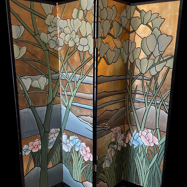 Rumsavdelare i art déco-stil från 1980-talet