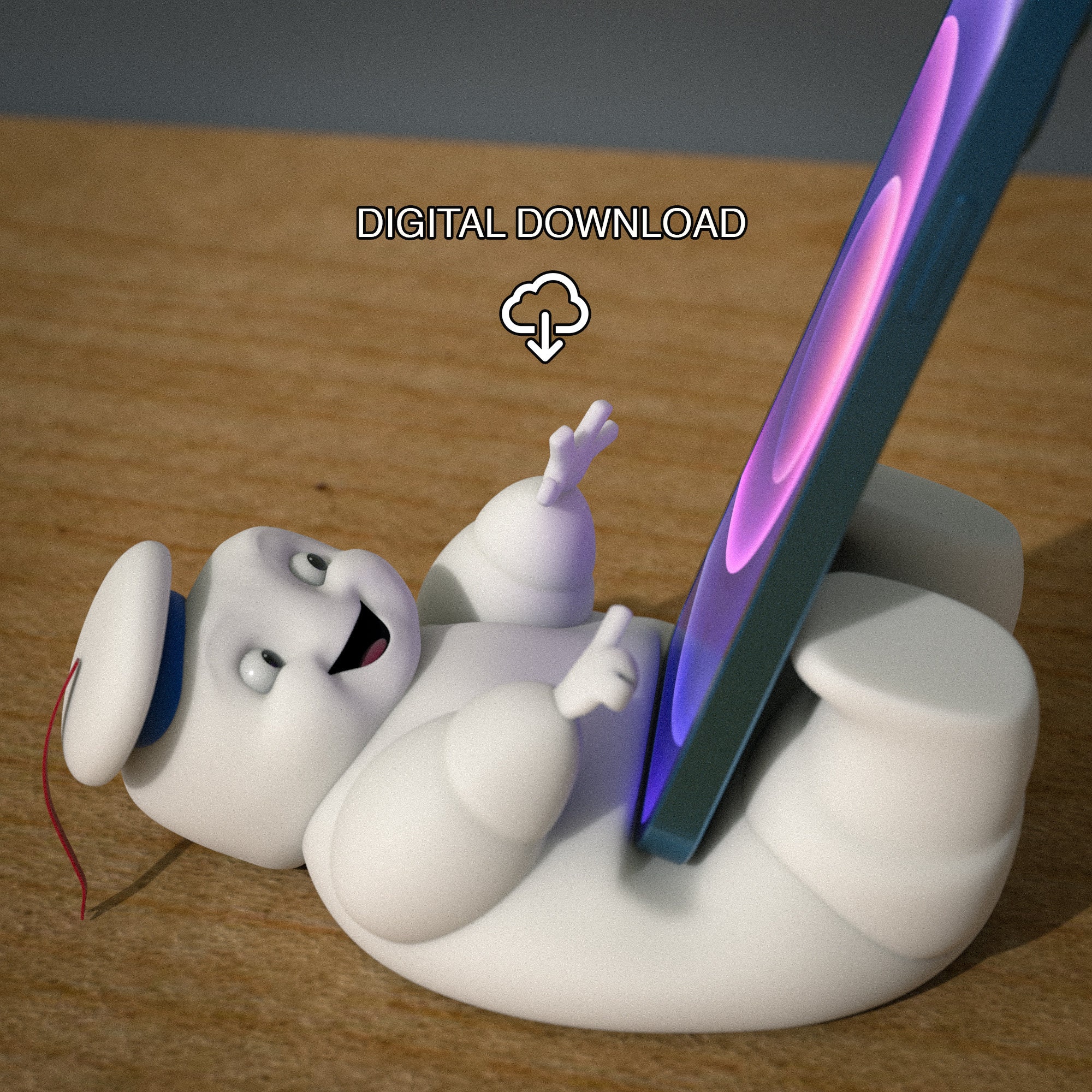 Baby Marshmallow Man from Ghostbusters Afterlife iPhone stand Etsy
