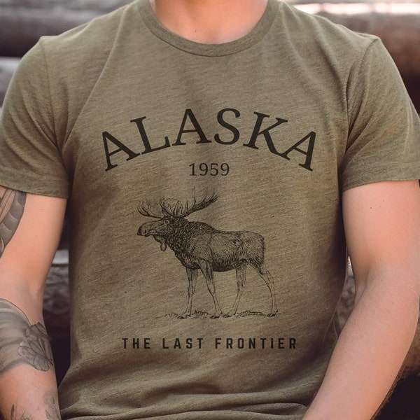 Mens Alaska Moose Tshirt