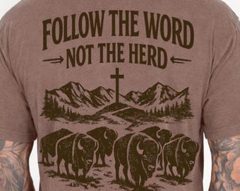 Christian Bison Buffalo Comfort Colors® TShirt Geschenk T-Shirt, Jesaja Bibel Vers Shirt
