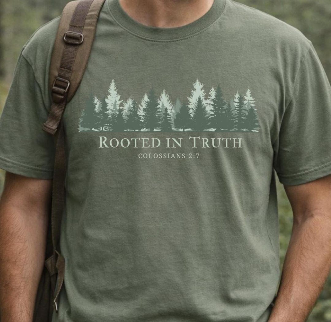 Rooted In Truth Rooted in Truth Christian Mens Shirt, Colossians 2 7 Comfort Colors Tee ...