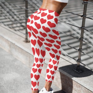 Plus Size Valentines Heart Leggings 