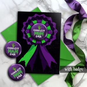Badge personnalisé de Zazzle.be Liste d'envies Vous avez des idées ? Effrayant toute occasion pour un ami, un professeur, des enfants, des mères et des anniversaires de père | Cadeau pour fan d'horreur zombie