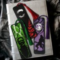 Classic Horror Bookmarks | Handmade Gift Set for Gothic Book Lover | Silver Foiled and Tassel | Alternative Penny Dreadful Bookworm Birthday product logo