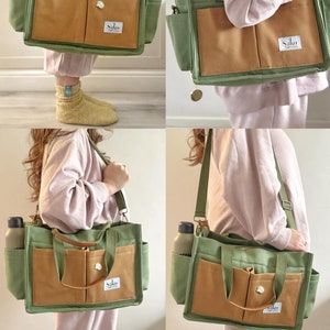fourre-tout en toile pour agenda | Organiseur multi-poches Sako CarryAll pour agendas et journaux - Sac de papeterie à bandoulière ou à bandoulière