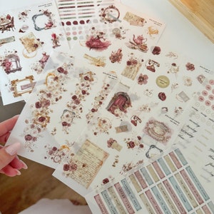 Extras* Kit de assinatura de planejador mensal com foil | Kit de papelaria de setembro | Adesivos decorativos foscos transparentes | Painel do planejador