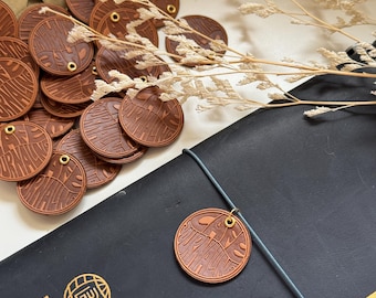 Cafe Journaling Leather TN Charm | Eraizza Plans Collab | Traveler's Notebook Charm | Vegan Leather Charm  | Planner Accessories