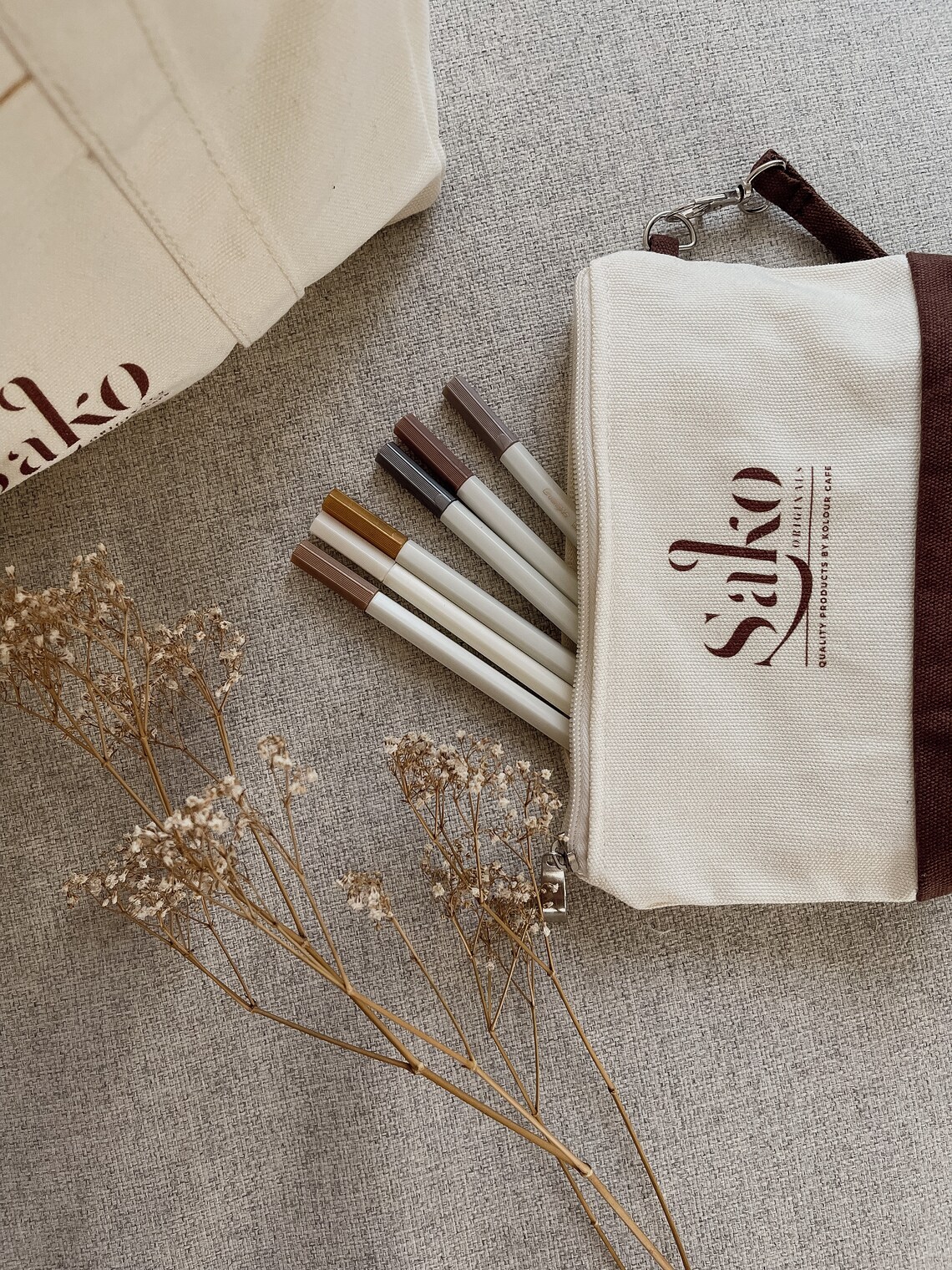 Planner Tote Bag Canvas Tote Bag Minimalist Kolour Kaddy Etsy