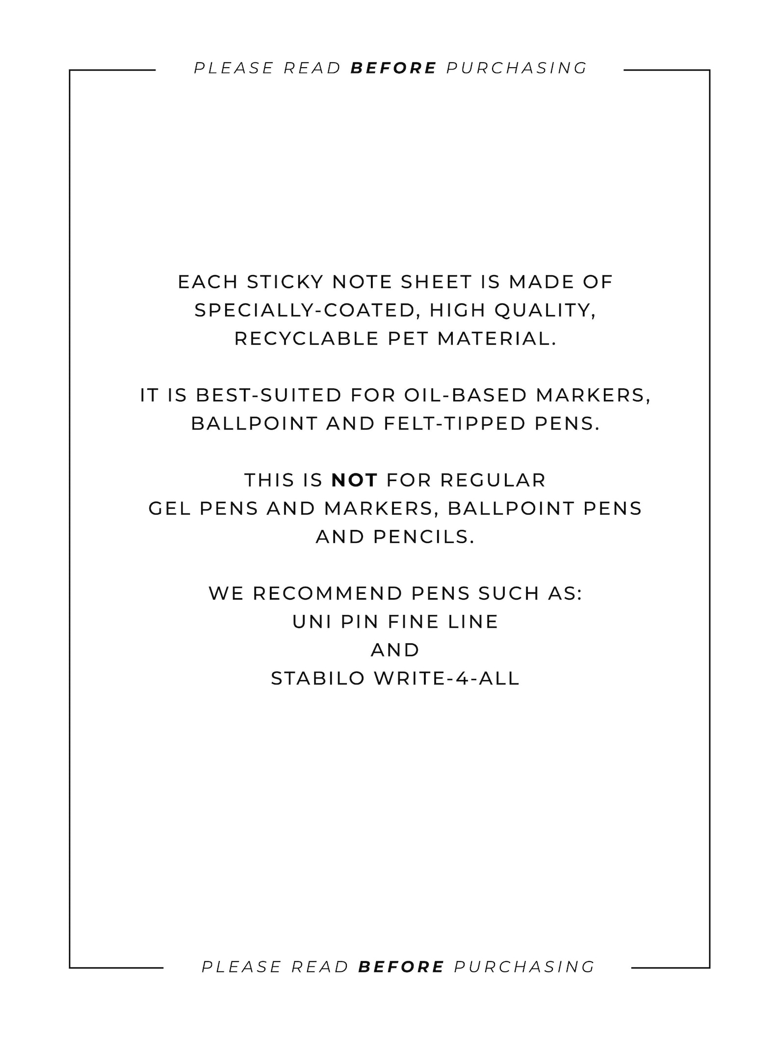 Transparent Matte Sticky Notes Plastic Clear Sticky Notes Etsy Canada