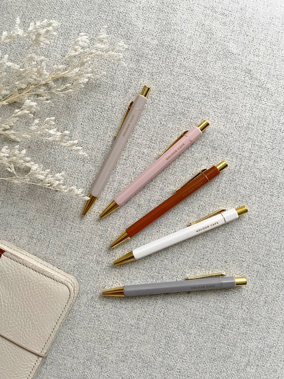 Buy Neutral Gel Pen Kolour Kwills Minimalist Aesthetic Pen for Journaling  Planning Gold Pen Retractable for Teachers Students and Planners Online in  India 