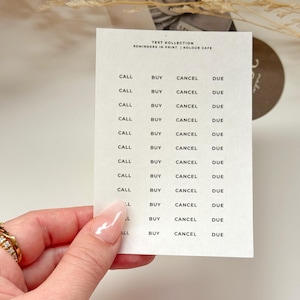 Functional Planner Stickers | Transparent | Reminders | Clear Stickers | Simple Minimalist Stickers for Planners | UK Seller