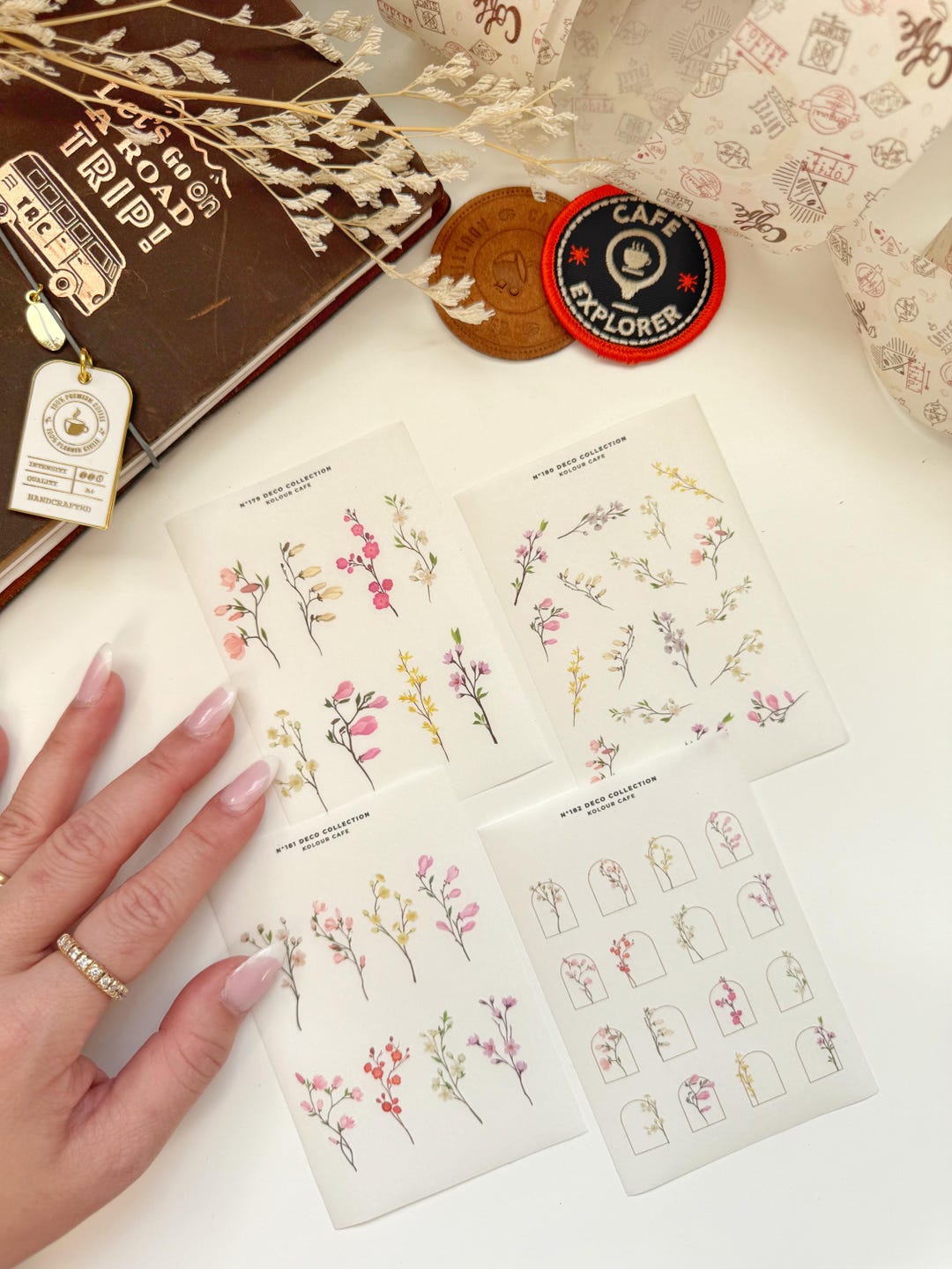 Planner Stickers | Floral Watercolor Stickers | FTA DK179 to 182 L ...