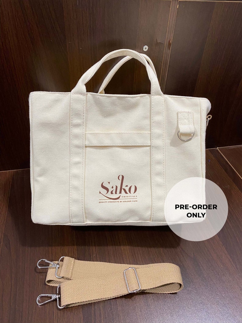 Planner Tote Bag Canvas Tote Bag Minimalist Kolour Kaddy Etsy