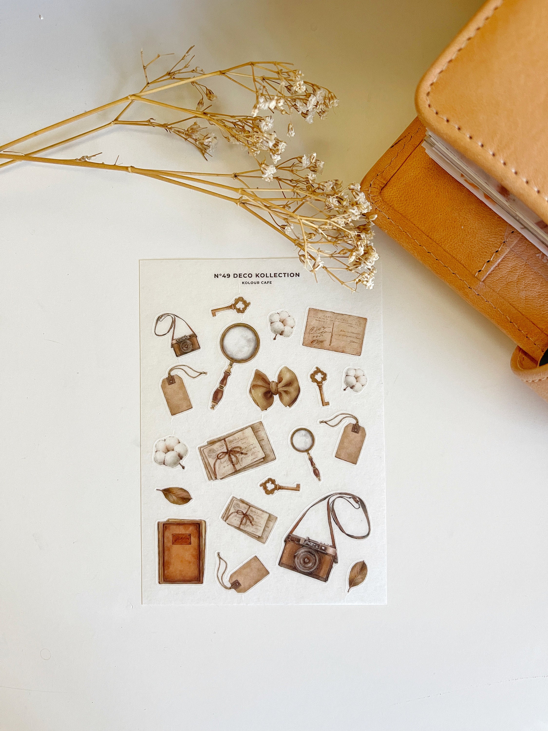 Autumn Vintage Sticker Sheet | Fall Florals | Antique Style