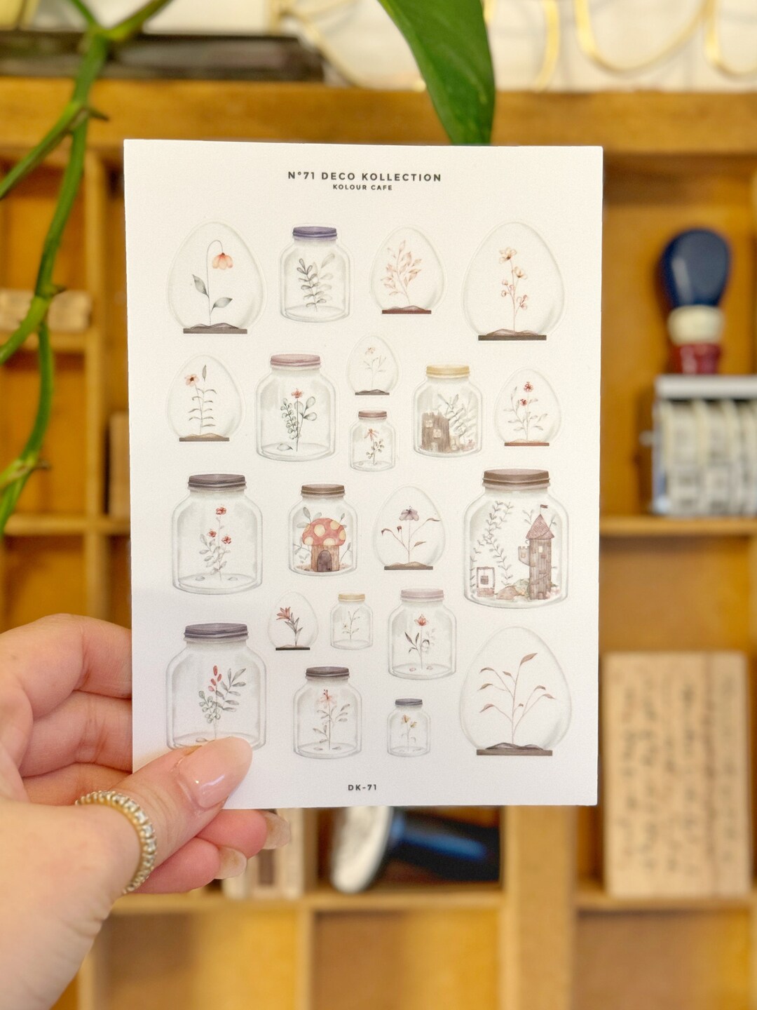 Whimsy Sticker Trend Floral Stickers | Whimsy Jars | N71 Transparent Matte Vinyl ...
