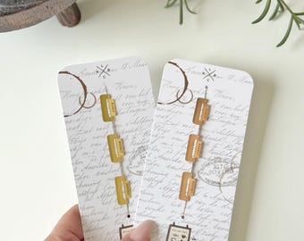 Brass Page Tabs Set | The ESSENTIALS Planner Tab Dividers l Gold and Rose Gold Colored Page Holders for Planners and Journals | Bookmark
