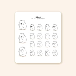 Planification | Stickers personnages confus | B010 Autocollants amusants | Stickers planificateur heureux | Stickers pour agenda Erin Condren | Carnet de notes