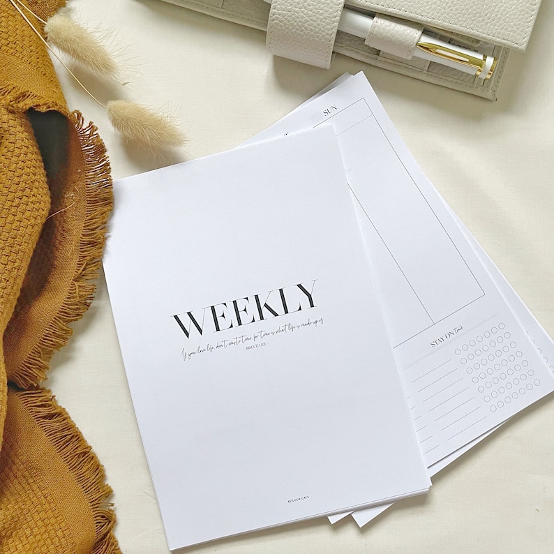PRINTABLE Weekly Vertical Planner Inserts | A5 Undated Weekly Inserts ...
