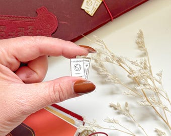 Travel Passport Planner Magnet | Traveler's Notebook | Travel Set | Enamel Planner Pin | Planner Accessories