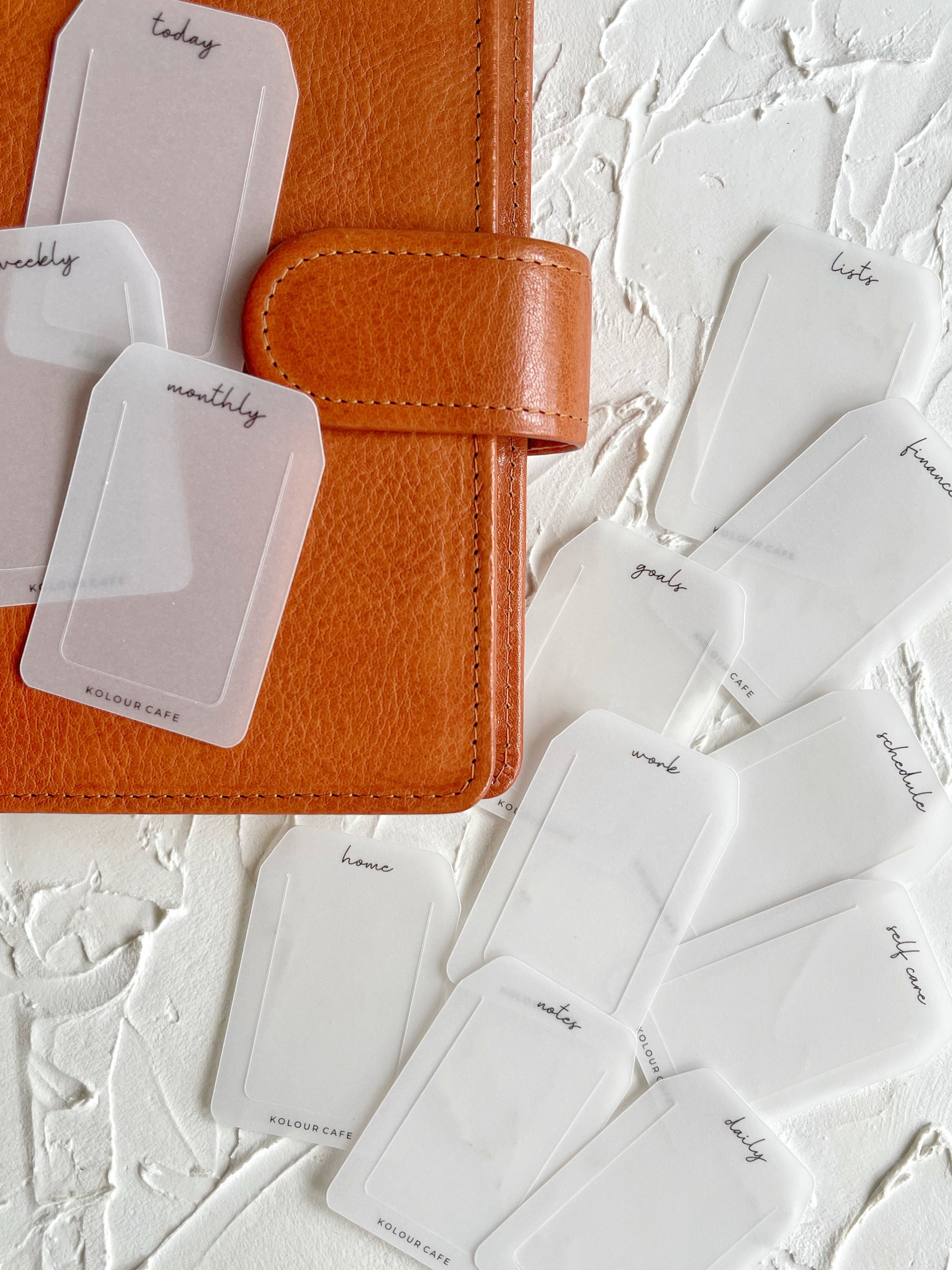 Floating Page Marker | Slim Tabs | Minimalist Acetate Dividers | Stalogy | Hobonichi Weeks | A5 A6 B6 Personal Classic HP Pocket  | UK