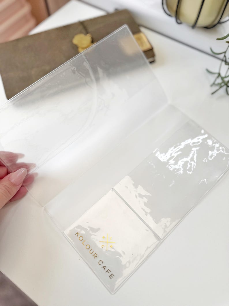 Clear Card and File Holder Insert for Standard Size Travelers Notebook ...